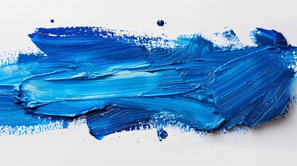 blue thick brush stroke banner copy space design element.