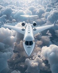 Private aircraft in sky 