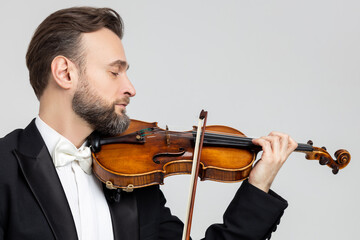 Classical musician playing violin