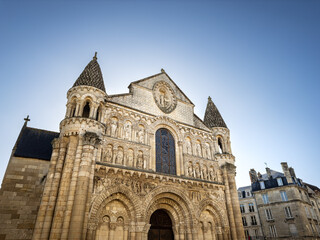 Traditional Cathedral building in Poitiers, France