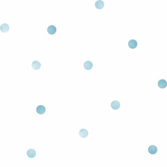 Beautiful childish watercolor hand drawn seamless pattern with cute round dots. Kid's clipart print. Stock baby illustration.