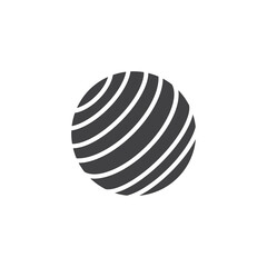 Fitness ball vector icon