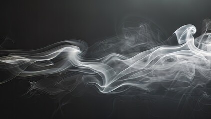 Swirling Smoke Pattern in Monochrome