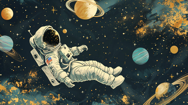 astronaut-in-space-drawings-astronaut-and-rocket-in-space-illustration