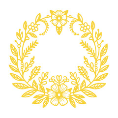 Hand drawn floral wreath