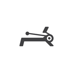 Rowing machine vector icon
