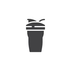 Protein cocktail shaker vector icon