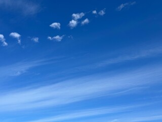 Blue skies and clouds background. 