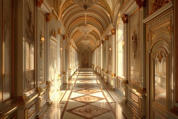 Obraz premium Classical Corridor Interior