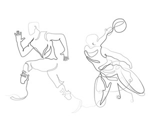Hand drawn line art vector of extreme sports training. Games and sports events concept elements.