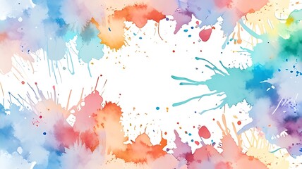 Watercolor splash texture abstract background with copy space.