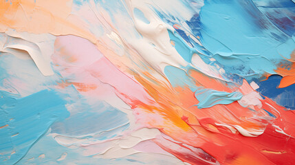 multicolored texture painting, abstract art background, oil on canvas