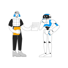 Robot assistant illustration