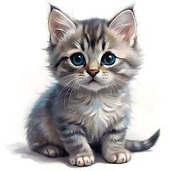 Fototapeta premium small gray kitten