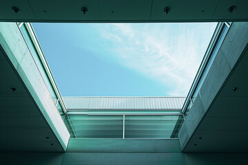 Fototapeta premium Contemporary architecture skylight detail background