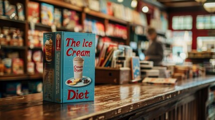 Obraz premium Cheerful Female Courier Delivering Large Package Against Yellow Background with Copy Space.