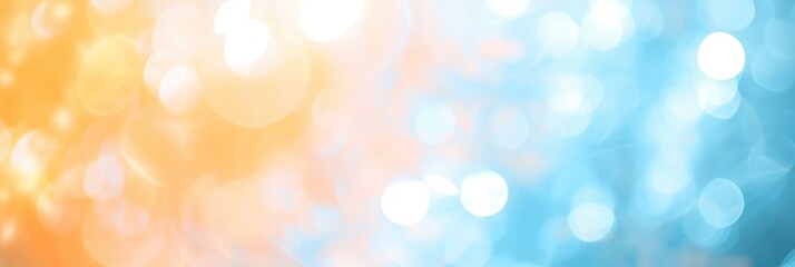 Warm and Cool Bokeh Light Dots Abstract