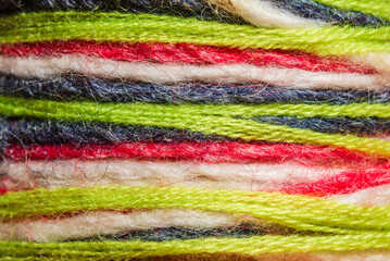 Obraz premium multicolored silk threads macro closeup background.