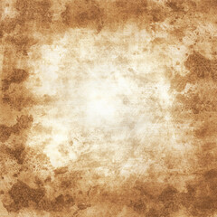 Hand painted grunge texture with faded center for text. Square distressed background texture.