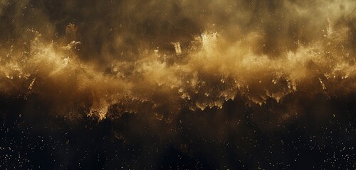 Fototapeta premium Golden Clouds and Stars in Mystic Skyscape