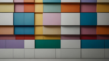 colourful wall nwith nwhite background