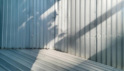 Obraz premium A corrugated metal texture background, creating dynamic shadows and highlights for an industrial vibe.