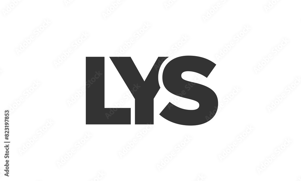 Poster lys logo design template with strong and modern bold text. initial based vector logotype featuring s