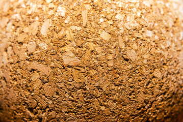 Natural cork texture yoga massage ball background. Macro photography,close up shot.