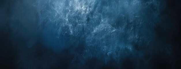 Fototapeta premium Mysterious Blue Smoke on Dark Background