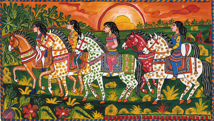 High resolution wall art images for wall decoration, classical wall painting images illustration.