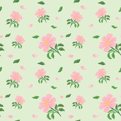 seamless pattern with flowers summer