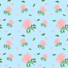 seamless pattern with flowers summer