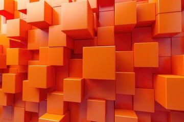 Orange blocks, geometric shapes