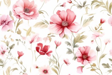 Abstract elegance seamless pattern with floral background