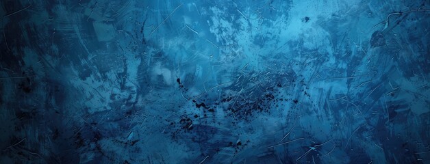 Abstract Blue Brush Strokes on Textured Surface