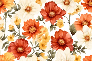 Abstract elegance seamless pattern with floral background