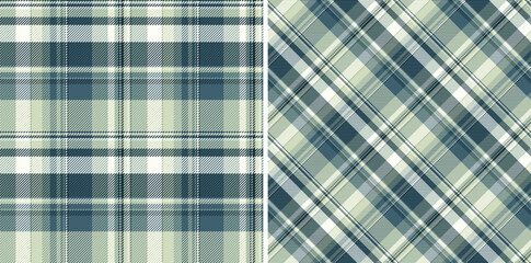 Plaid check textile of pattern vector texture with a seamless tartan fabric background. Set in fashionable colors. Geometric design patterns.