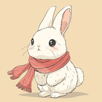 Loppy Bunnywith a scarf