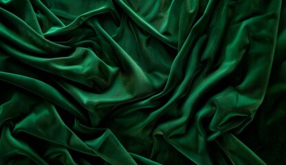High-Quality Dark Green Velvet Fabric Texture in High Resolution