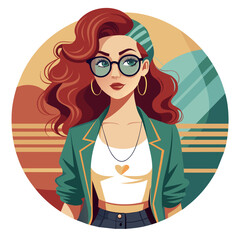 Fierce and Fabulous Bold Attitude Girl Illustration Unleashing Confidence and Style