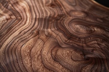 Fototapeta premium A closeup of walnut wood, showcasing its rich texture and warm tones. The background is plain to highlight the natural beauty of solid oak with visible grain patterns