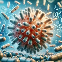 Antibiotic-resistant bacteria concept, Neisseria gonorrhoeae. Microscope views