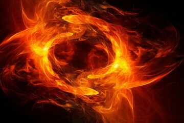 Hypnotic Swirl fire flames. Nature energy. Generate Ai