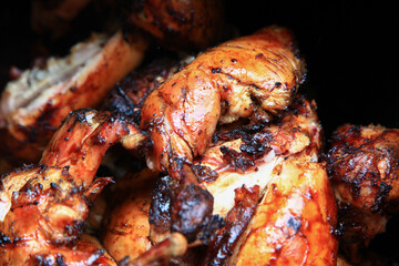 View of the roasted chicken