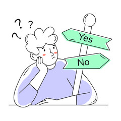 Here’s a doodle mini illustration of decision making 