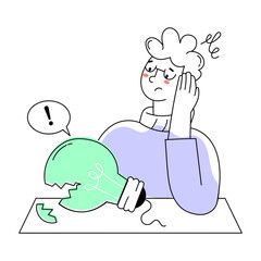 Check out doodle mini illustration of bad idea 