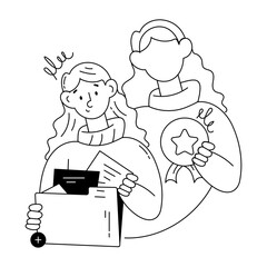 Here’s a doodle mini illustration of success dream 