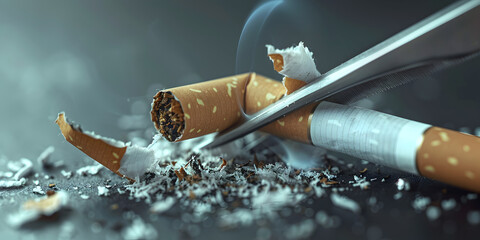 Ablaze with Change The Fiery End to a Smoking Habit Public Health Advertising, A cigarette with the word smoking on it