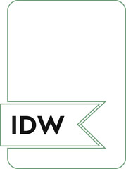 IDW File format icon  thick and label outline