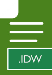 Fototapeta premium IDW File format Icon fill inside